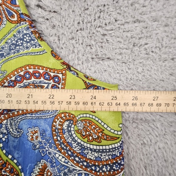 Belle by Kim Gravel Tank Cardigan Set Sz 2X Paisley Boho Travel Coastal Resort - Picture 11 of 16